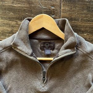 Black Brown 1826 Half-zip Brown 100% Cotton Pullover